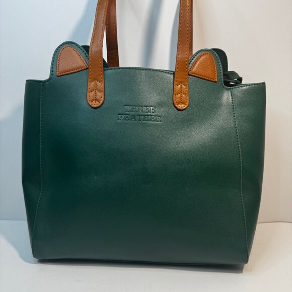 Tree Feather Other - Tree Feather Woman's Bag Top Handle Cute Cat Ears Green